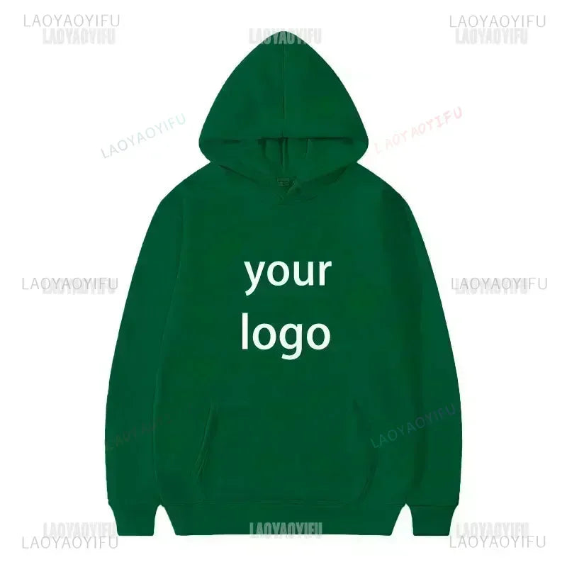 2025 Student Casual Custom Printed Text DIY Hoodie Customized Logo Personalized Hoody Custom Hoodies Text Logo Sweatshirt