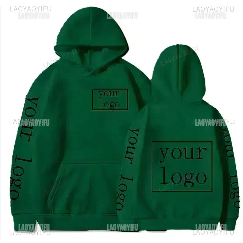 2025 Student Casual Custom Printed Text DIY Hoodie Customized Logo Personalized Hoody Custom Hoodies Text Logo Sweatshirt