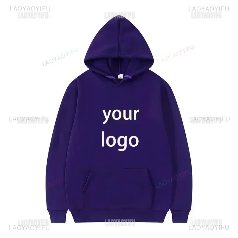 2025 Student Casual Custom Printed Text DIY Hoodie Customized Logo Personalized Hoody Custom Hoodies Text Logo Sweatshirt