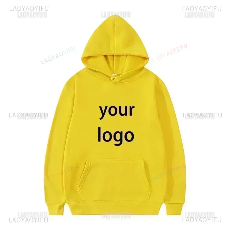 2025 Student Casual Custom Printed Text DIY Hoodie Customized Logo Personalized Hoody Custom Hoodies Text Logo Sweatshirt