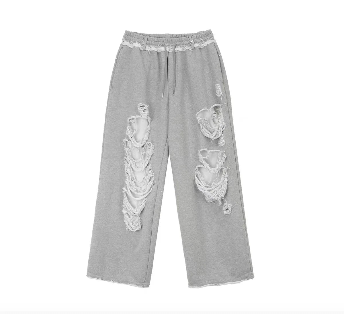 American Street Hole Casual Pants for Women Y2k Harajuku Loose Irregular Men and Women Wide Leg Sports Pants Streetwear Women