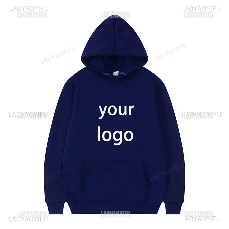 2025 Student Casual Custom Printed Text DIY Hoodie Customized Logo Personalized Hoody Custom Hoodies Text Logo Sweatshirt