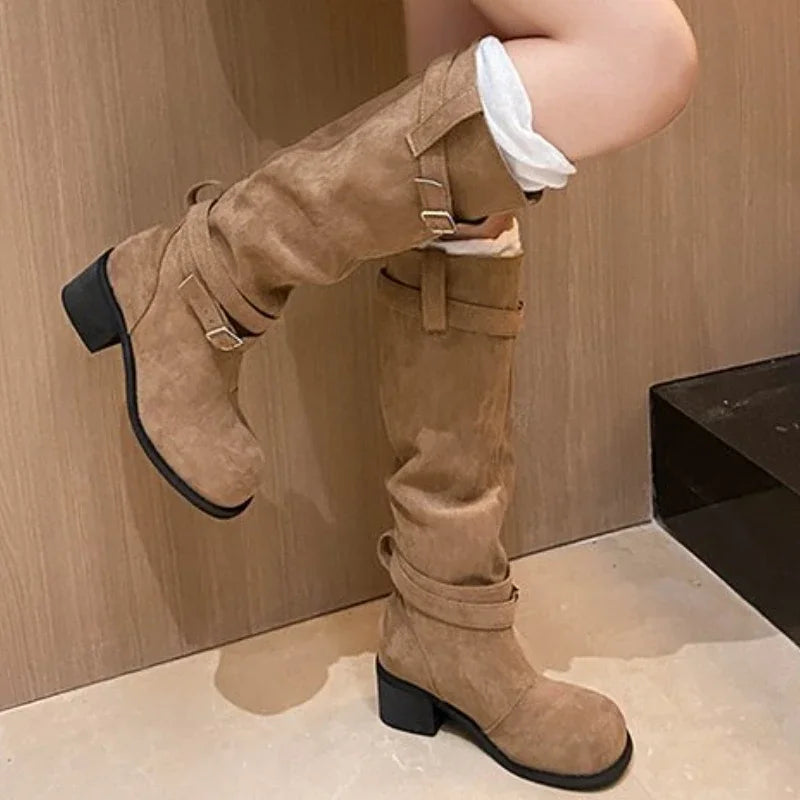 2024 NEW YEAR Women High Quality Wasteland Y2k Style Vintage Detachable Boot Barrel Western Boots for Women Boot Shoes 35-42
