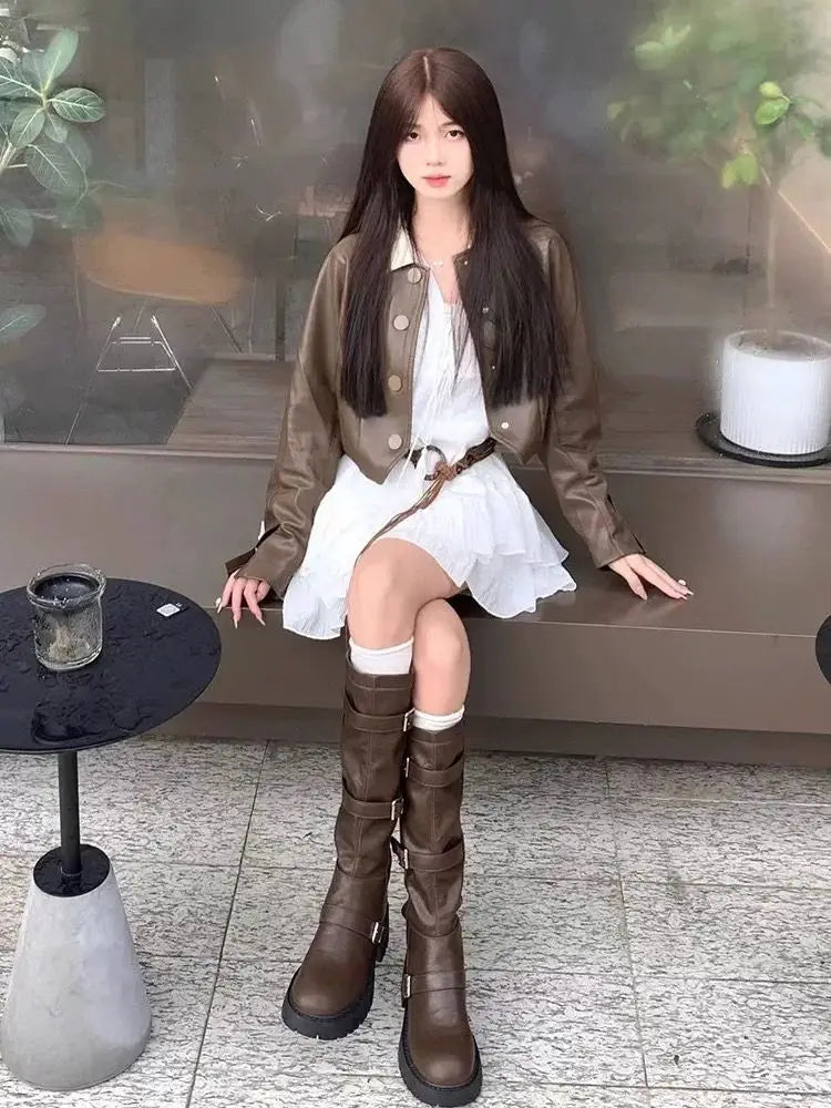 2025 New Women's Thi Heel Western Cowboy Knight Boots Winter over Knee Vintage Mermaid Long Tube Boots Faionable