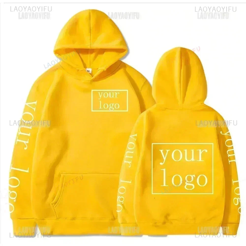 2025 Student Casual Custom Printed Text DIY Hoodie Customized Logo Personalized Hoody Custom Hoodies Text Logo Sweatshirt