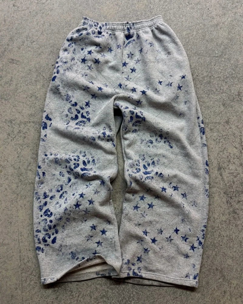 Y2K new fashion pattern printed women hoodie casual pants Harajuku hip-hop punk style men and women suit