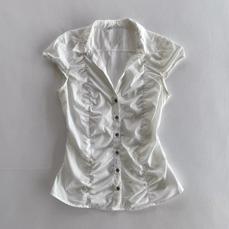 Y2K Fairy Grunge Crop Top for Women Short Sleeve Lace Patchwork T-Shirt Aesthetic Slim Fit Cute Babydoll Top Tees Streetwear Top