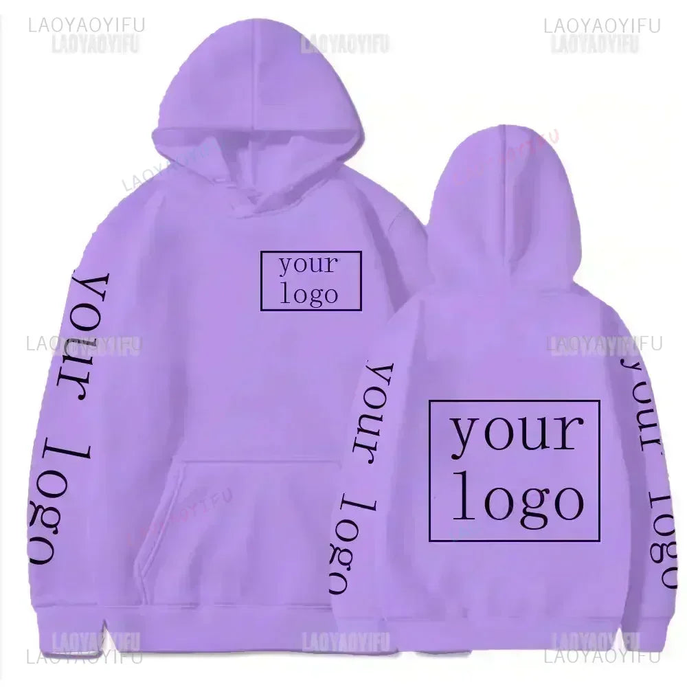 2025 Student Casual Custom Printed Text DIY Hoodie Customized Logo Personalized Hoody Custom Hoodies Text Logo Sweatshirt