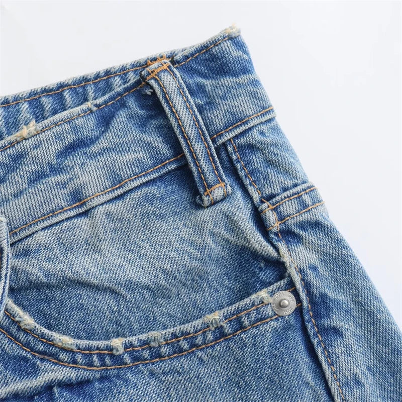 2024 New Spring and Summer Women's Mini Skirts Fashion Women Denim Skirts Casual Chic High Street Ladies Skirt