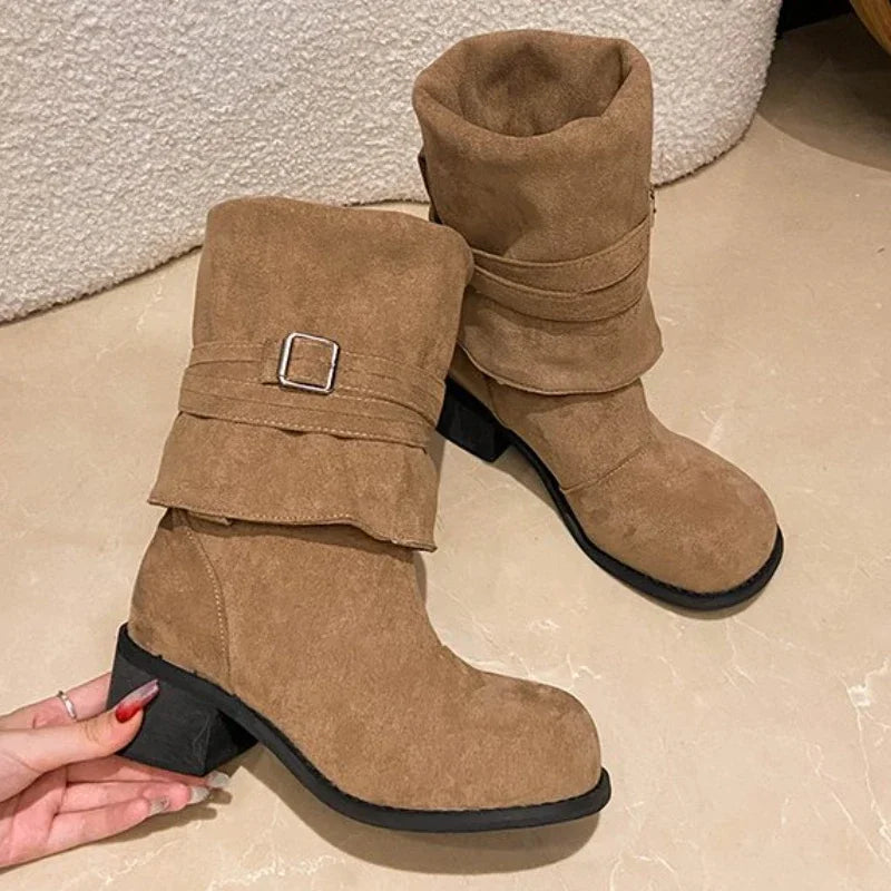 2024 NEW YEAR Women High Quality Wasteland Y2k Style Vintage Detachable Boot Barrel Western Boots for Women Boot Shoes 35-42