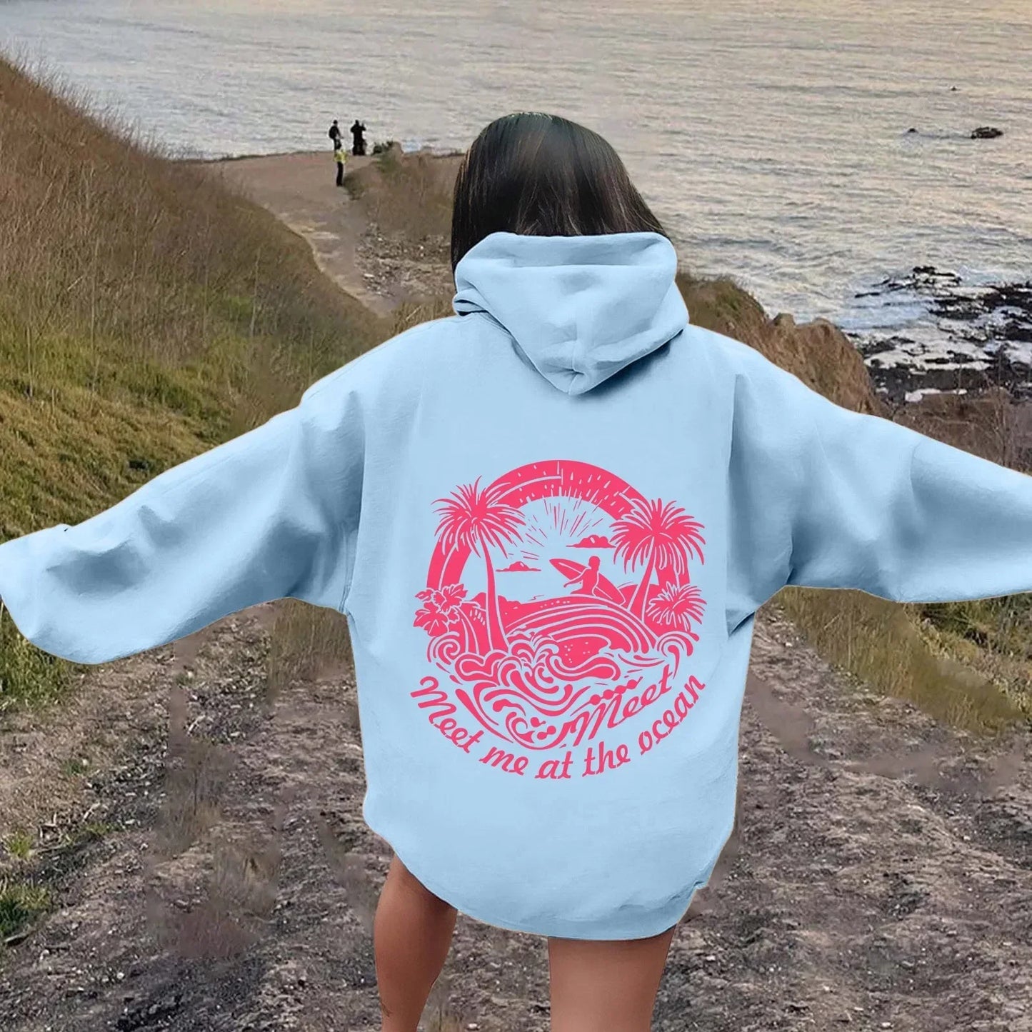 2025Women's Letter Graphics Printed Hoodie Autumn Winter Hoodies Long Sleeved Pockets Pullover Casual Streetwear Sweatshirts