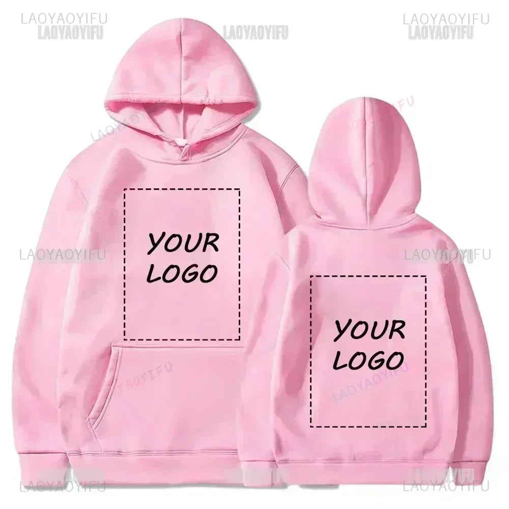 2025 Student Casual Custom Printed Text DIY Hoodie Customized Logo Personalized Hoody Custom Hoodies Text Logo Sweatshirt