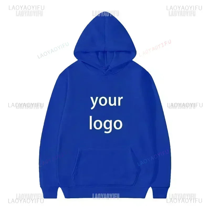 2025 Student Casual Custom Printed Text DIY Hoodie Customized Logo Personalized Hoody Custom Hoodies Text Logo Sweatshirt