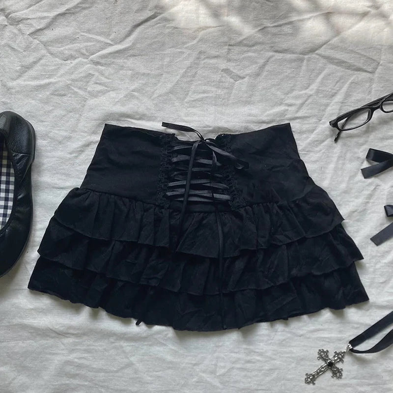 y2k Summer Mini skirt for women Retro punk fashion women pleated skirt plaid skirt Button College style sexy Spice girls skirts