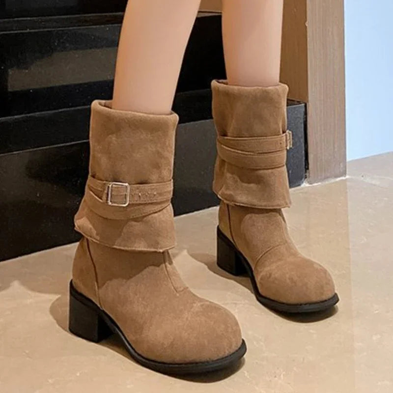2024 NEW YEAR Women High Quality Wasteland Y2k Style Vintage Detachable Boot Barrel Western Boots for Women Boot Shoes 35-42