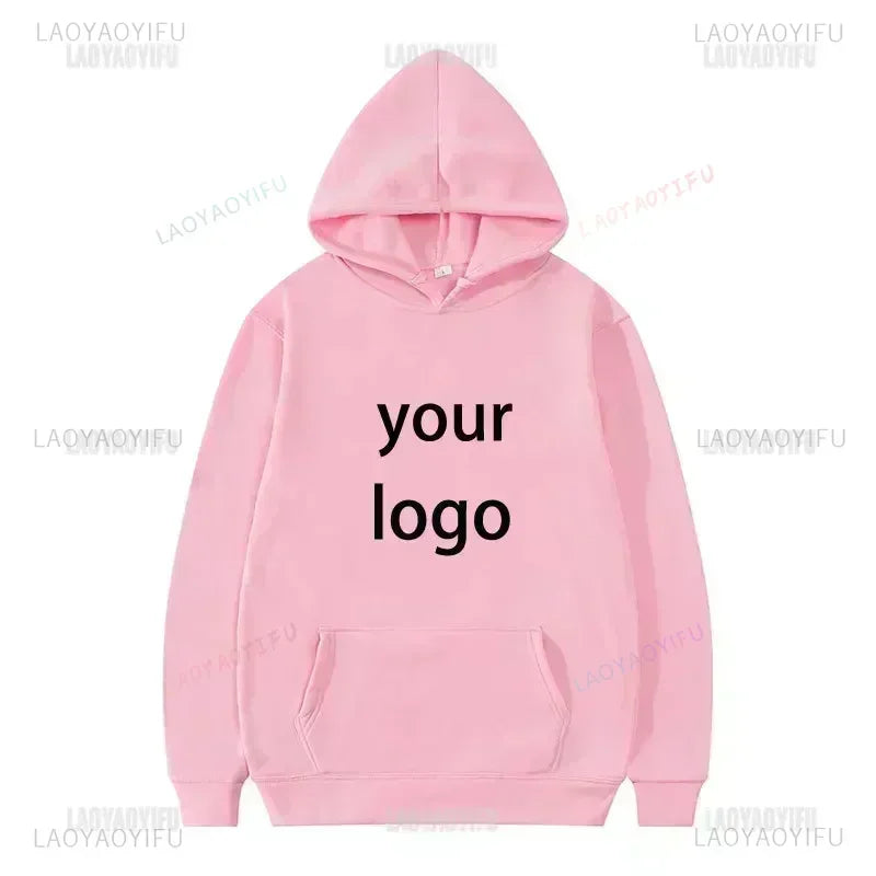 2025 Student Casual Custom Printed Text DIY Hoodie Customized Logo Personalized Hoody Custom Hoodies Text Logo Sweatshirt