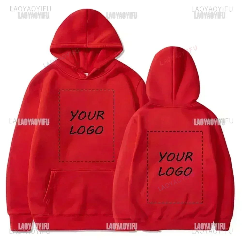 2025 Student Casual Custom Printed Text DIY Hoodie Customized Logo Personalized Hoody Custom Hoodies Text Logo Sweatshirt