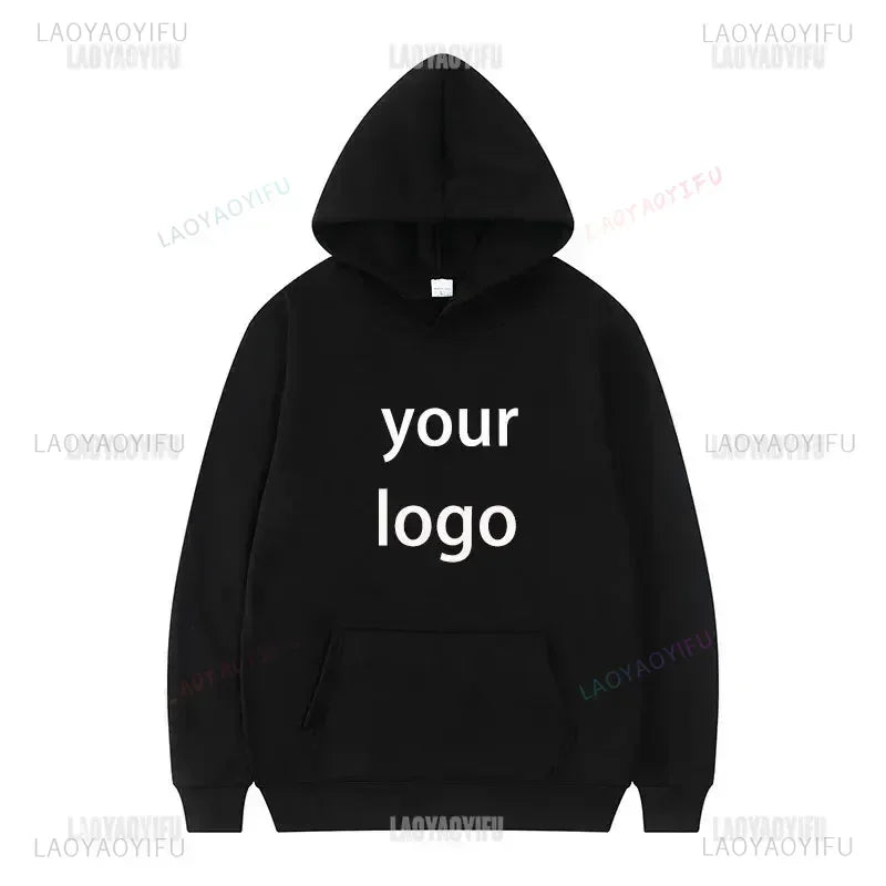 2025 Student Casual Custom Printed Text DIY Hoodie Customized Logo Personalized Hoody Custom Hoodies Text Logo Sweatshirt