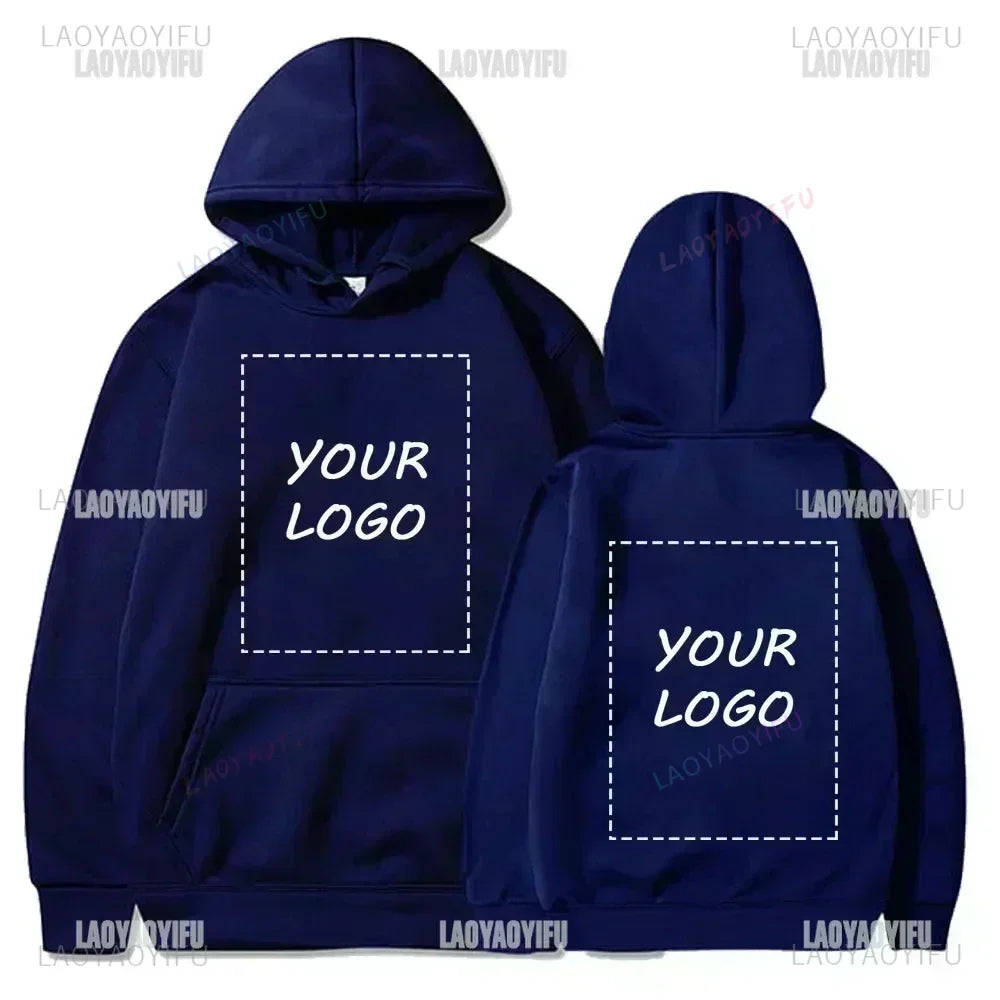 2025 Student Casual Custom Printed Text DIY Hoodie Customized Logo Personalized Hoody Custom Hoodies Text Logo Sweatshirt