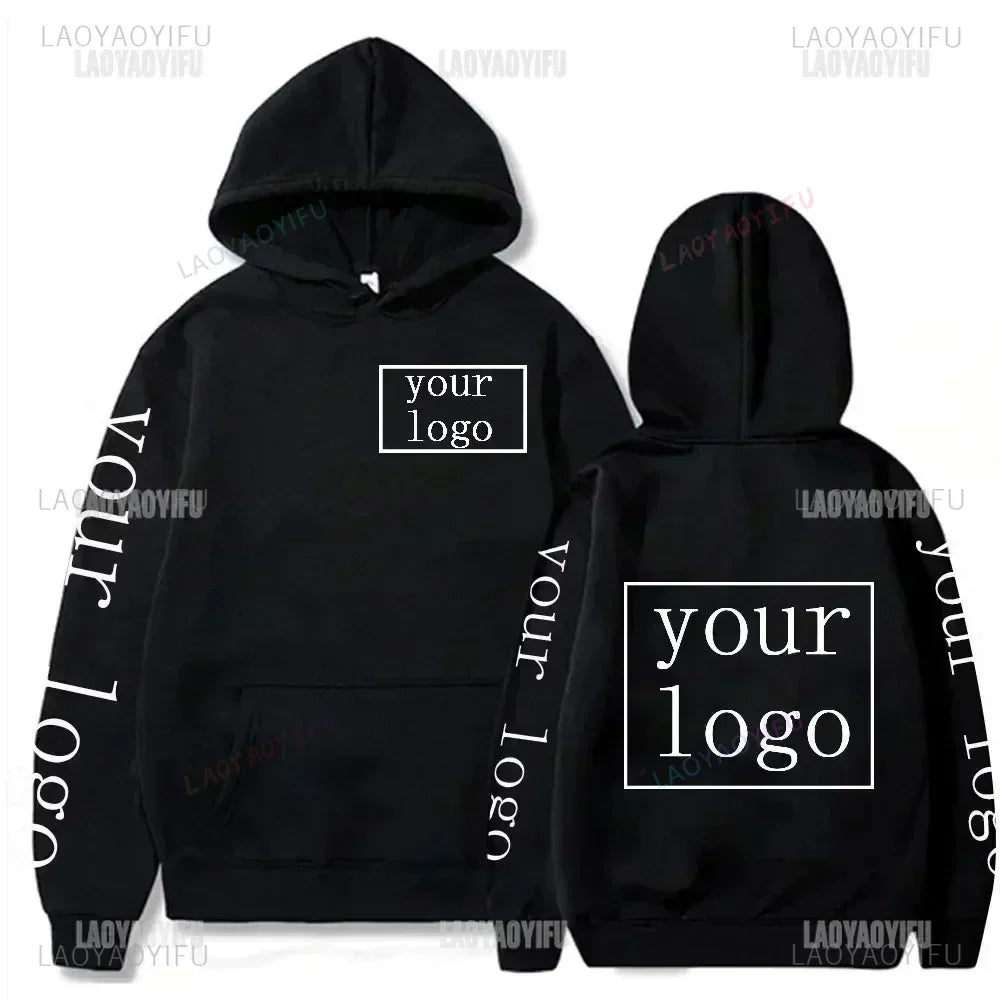 2025 Student Casual Custom Printed Text DIY Hoodie Customized Logo Personalized Hoody Custom Hoodies Text Logo Sweatshirt