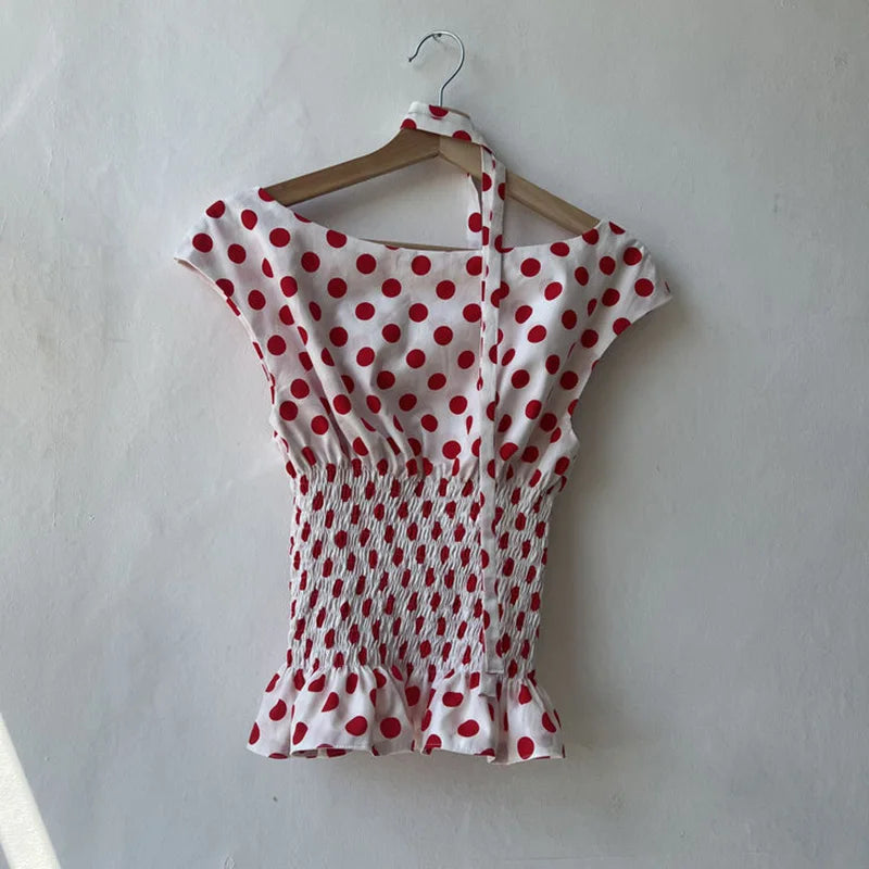 Y2K Fairy Grunge Crop Top for Women Short Sleeve Lace Patchwork T-Shirt Aesthetic Slim Fit Cute Babydoll Top Tees Streetwear Top