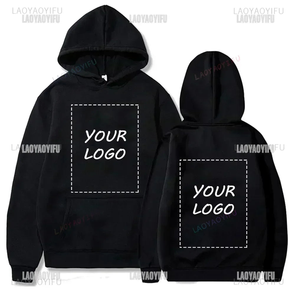 2025 Student Casual Custom Printed Text DIY Hoodie Customized Logo Personalized Hoody Custom Hoodies Text Logo Sweatshirt