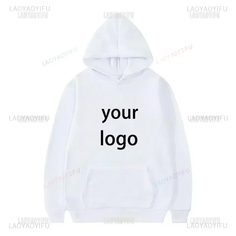 2025 Student Casual Custom Printed Text DIY Hoodie Customized Logo Personalized Hoody Custom Hoodies Text Logo Sweatshirt