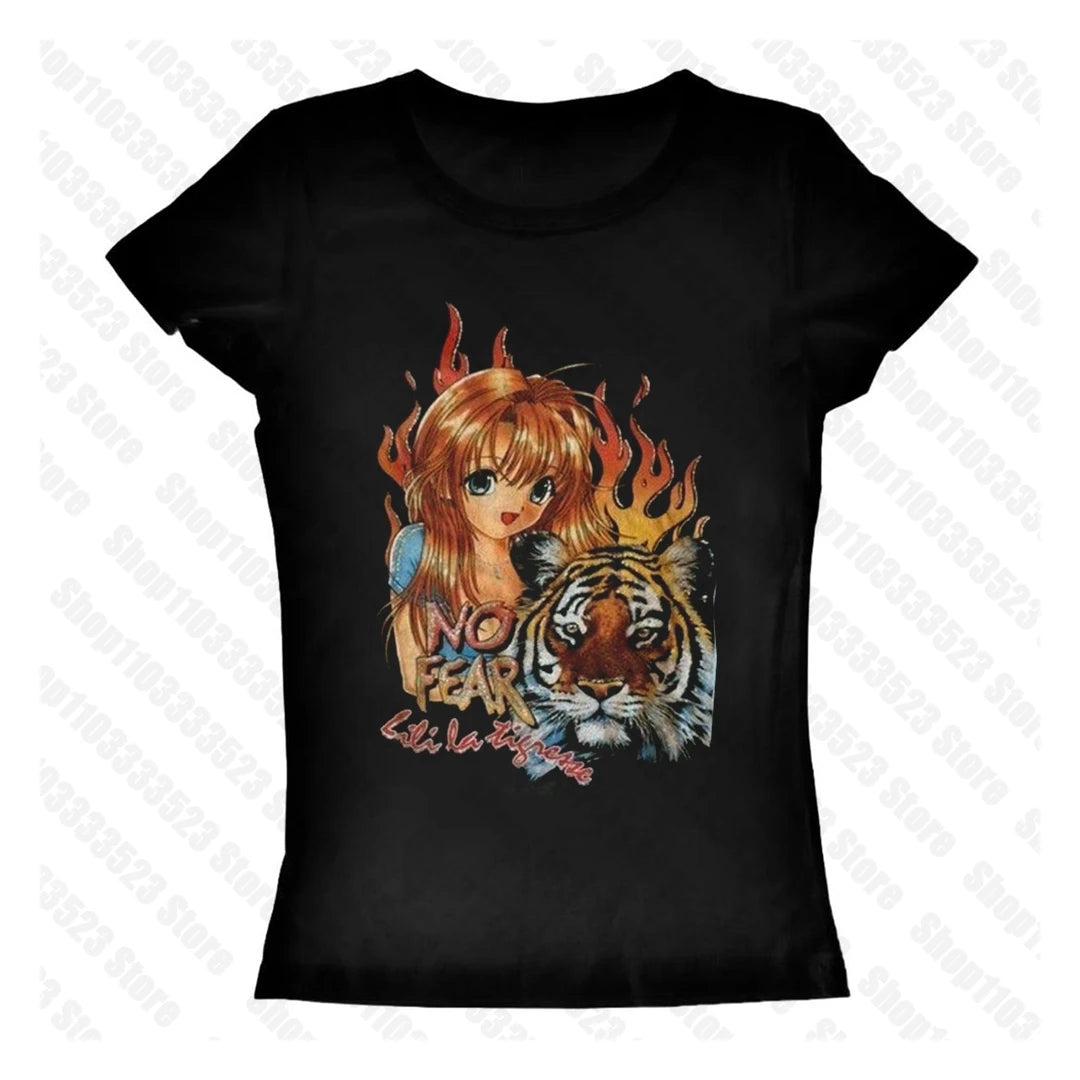 90s Aesthetic Emo Punk Baby Tank Tops Y2K Streetwear Gothic Harajuku Letter Graphic Print T-shirt Crop Top Harajuku Kawaii Vest