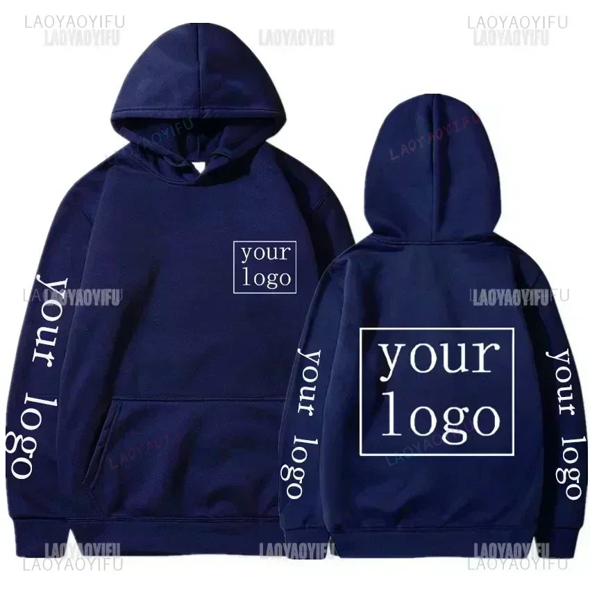 2025 Student Casual Custom Printed Text DIY Hoodie Customized Logo Personalized Hoody Custom Hoodies Text Logo Sweatshirt