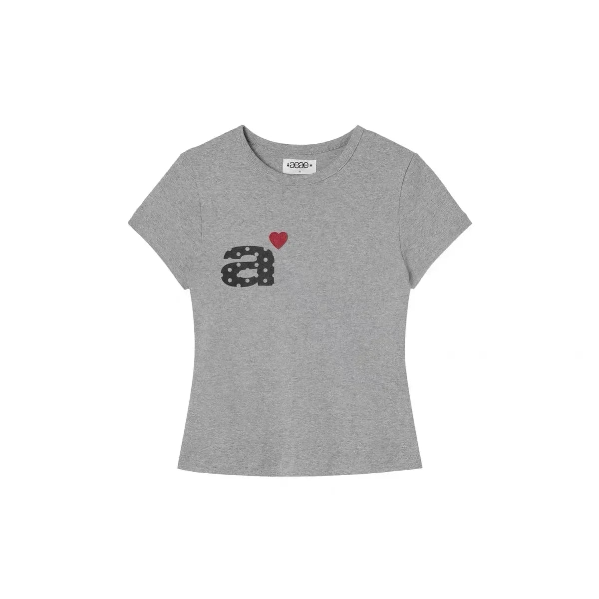 Aeae Korean Style Fashion Retro Kawaii Letter Graphics Slim T-shirt Women's Y2K New Harajuku Gothic Casual Joker Street Wear
