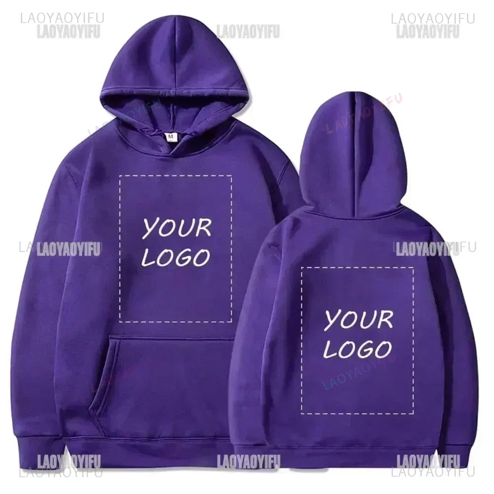2025 Student Casual Custom Printed Text DIY Hoodie Customized Logo Personalized Hoody Custom Hoodies Text Logo Sweatshirt