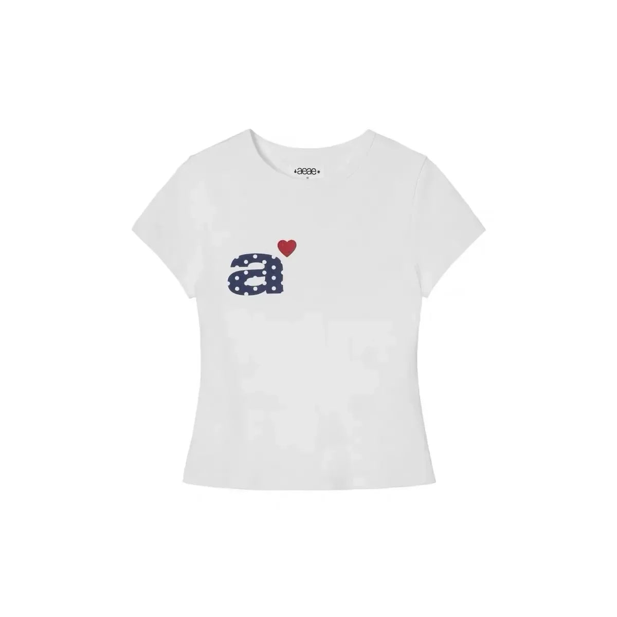 Aeae Korean Style Fashion Retro Kawaii Letter Graphics Slim T-shirt Women's Y2K New Harajuku Gothic Casual Joker Street Wear