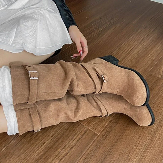 2024 NEW YEAR Women High Quality Wasteland Y2k Style Vintage Detachable Boot Barrel Western Boots for Women Boot Shoes 35-42
