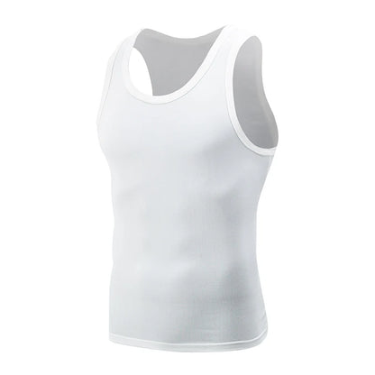 1/3 Piece Men's Four Seasons Black And White Classic Color Basic Vest Plus Size Youth Sports And Leisure Running Joker Bottoming