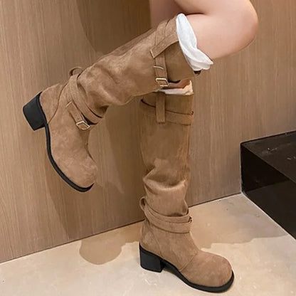 2024 NEW YEAR Women High Quality Wasteland Y2k Style Vintage Detachable Boot Barrel Western Boots for Women Boot Shoes 35-42