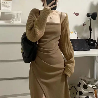 1pcs Four Season Women Cardigan Long Sleeve Short Shawl Jacket Sun Protection Knitted Cropped Loose Shirt Paired With Camisoles