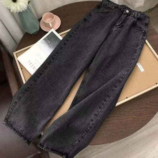 Y2K Retro Straight Leg Jeans Spring and Autumn Styles High Street Wide Leg Pants Loose Casual Pants Unisex Versatile Pants