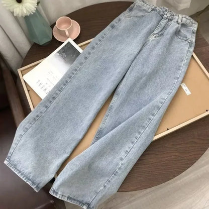 Y2K Retro Straight Leg Jeans Spring and Autumn Styles High Street Wide Leg Pants Loose Casual Pants Unisex Versatile Pants